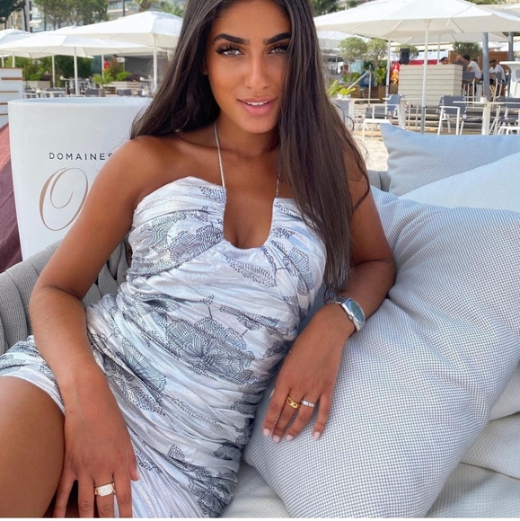 Zara Draped dress with metallic thread - Picture 11 of 14